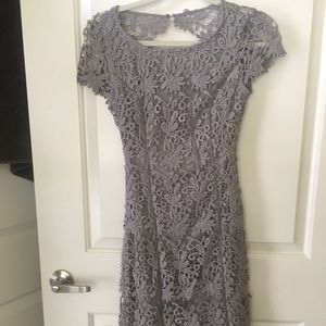 Pretty gray lace dress!